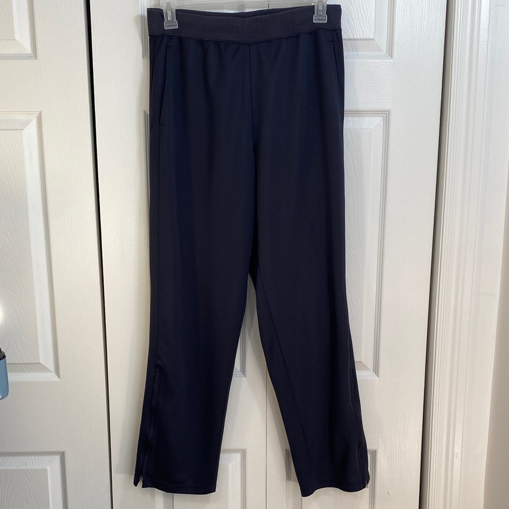 2 for $25 - MEN’s Navy Athletic Track Pants, Joggers with Ankle Zip, M (32-34)